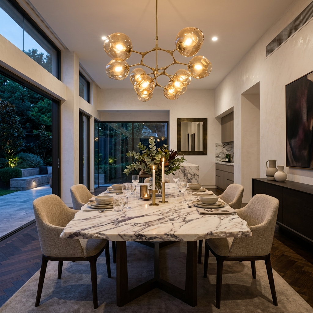 Sculptural Dining Chandeliers & Pendants
