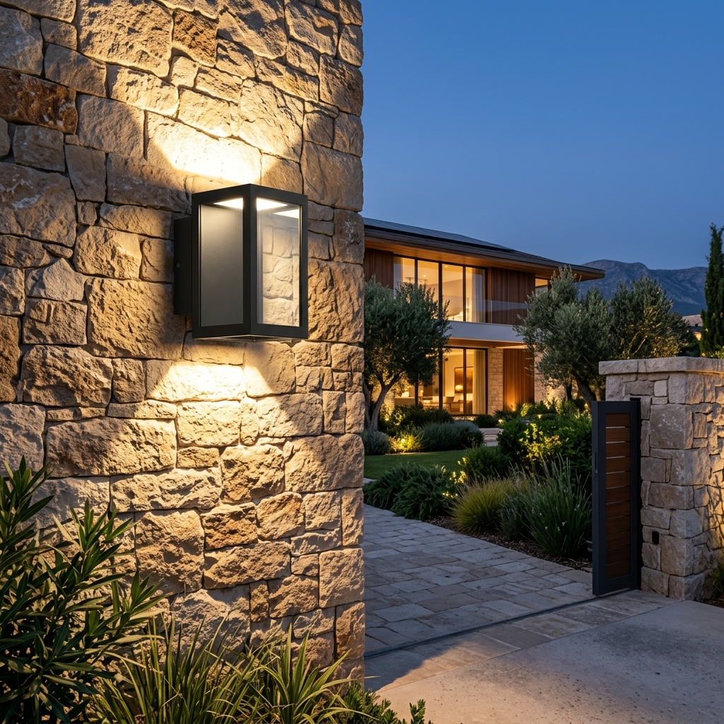 Waterproof Matte Black Outdoor Wall & Pillar Sconce